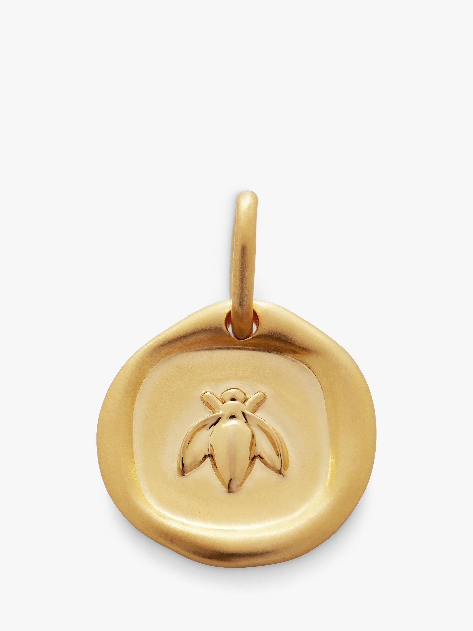 Monica Vinader bee pendant charm gold plated vermeil (British brand)