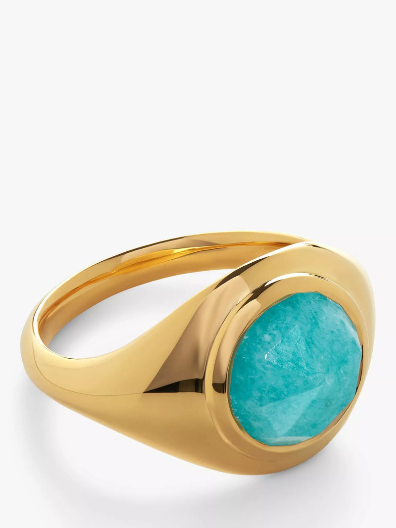 Monica Vinader Eclipse Signet Ring Gold