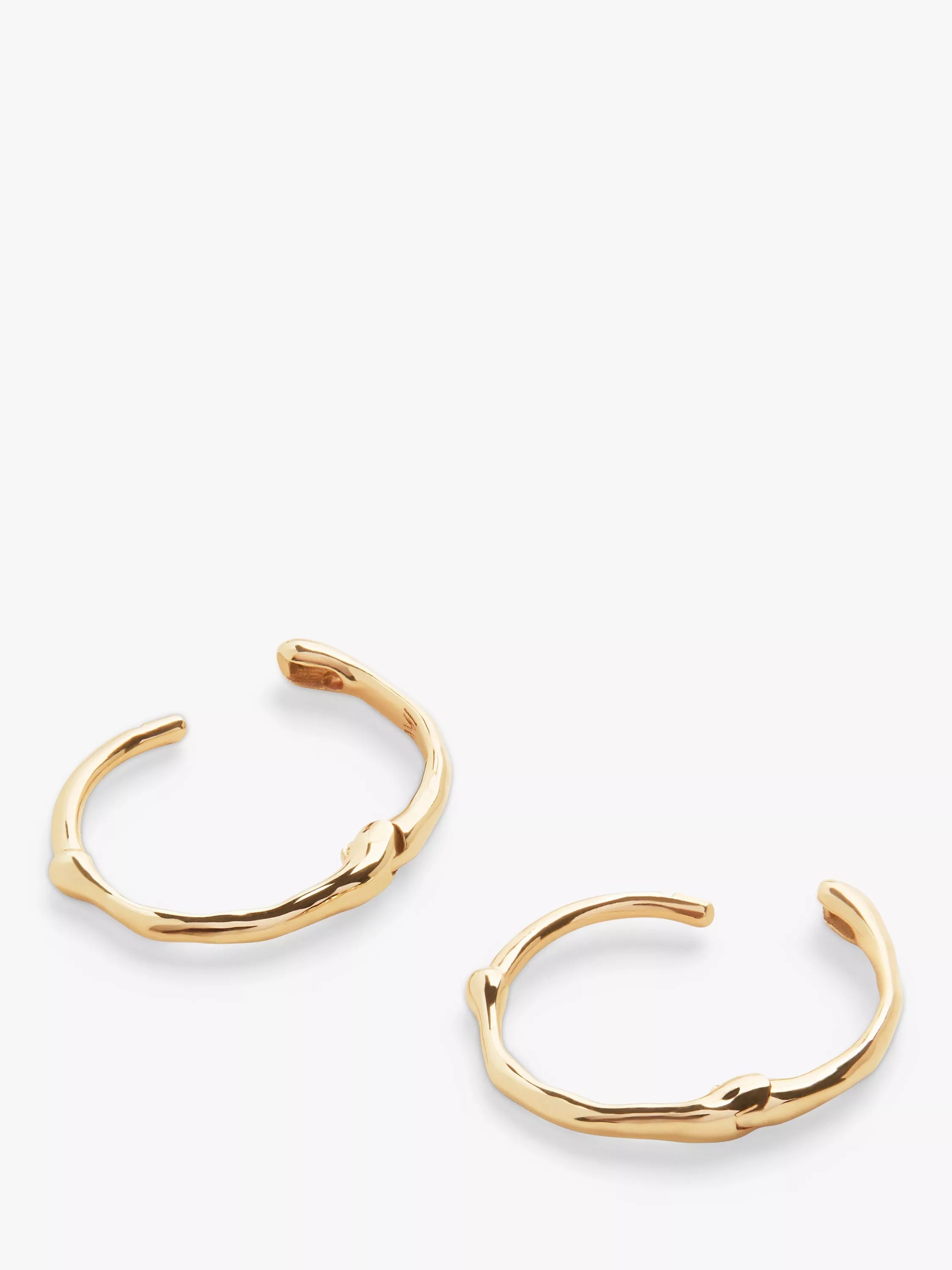 Monica Vinader Siren Mini huggie earrings in gold, imported from the UK