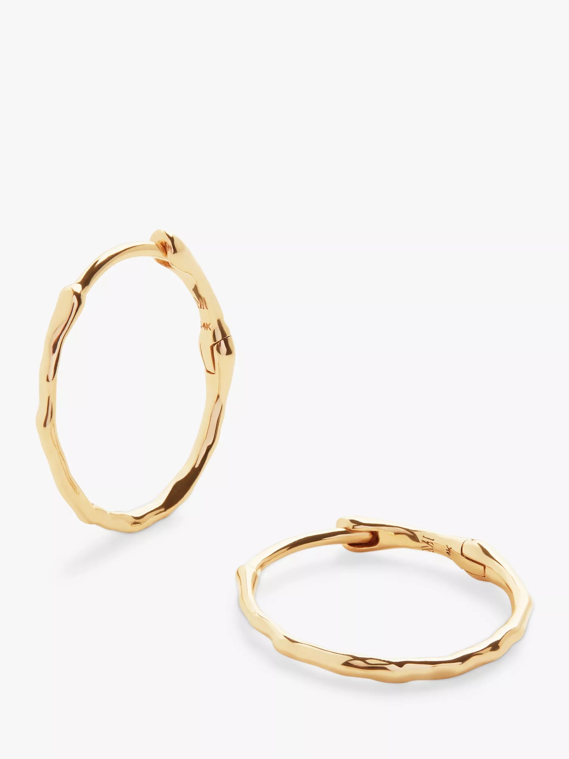 Monica Vinader gold small hoop earrings, imported from the UK