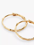 Monica Vinader gold small hoop earrings, imported from the UK