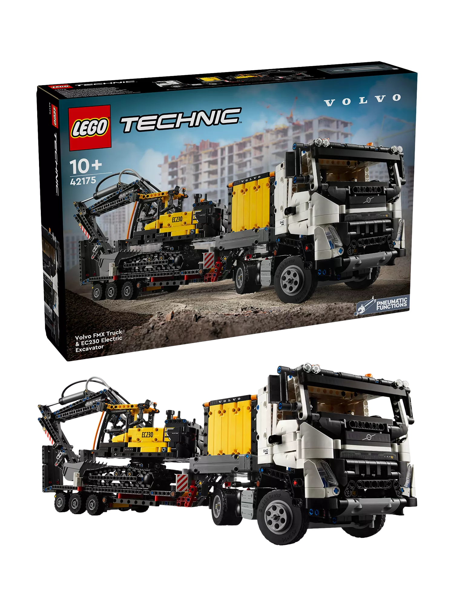 LEGO Technic Volvo FMX truck and EC230 excavator set (British brand)
