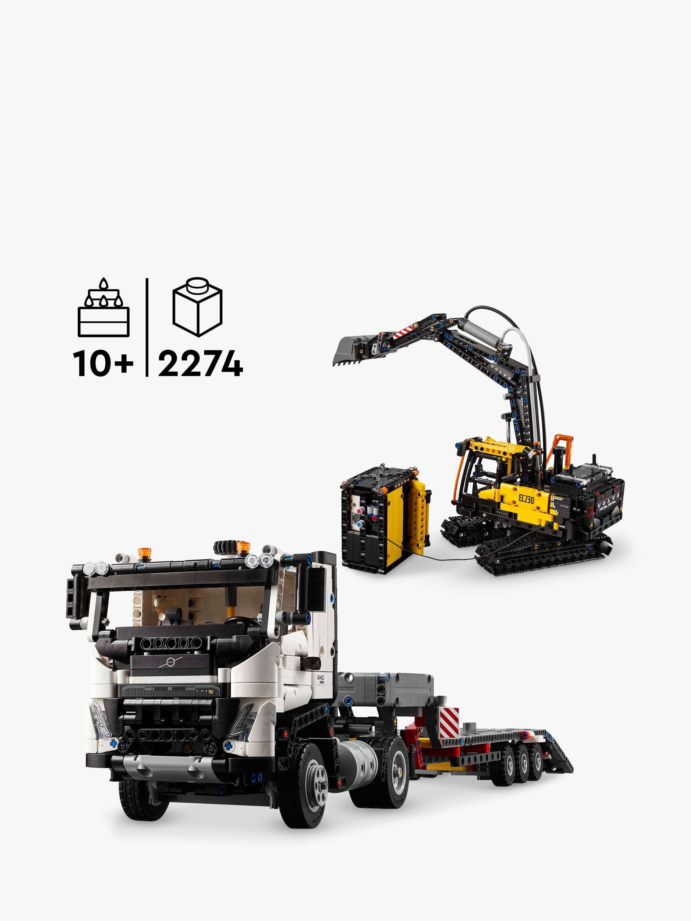 LEGO Technic Volvo FMX truck and EC230 excavator set (British brand)