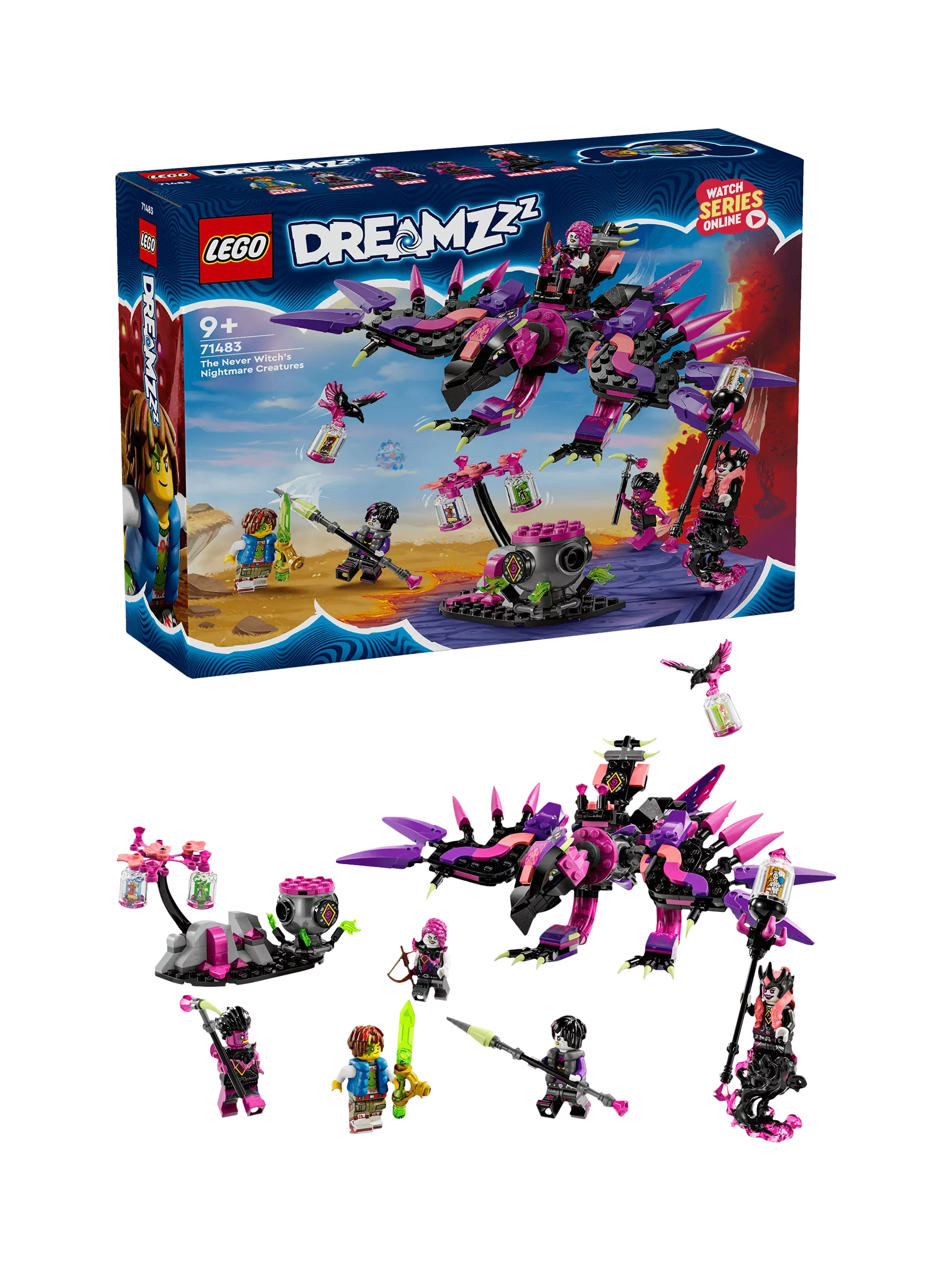 LEGO Dreamzzz Nightmare Creatures playset 71483, UK version