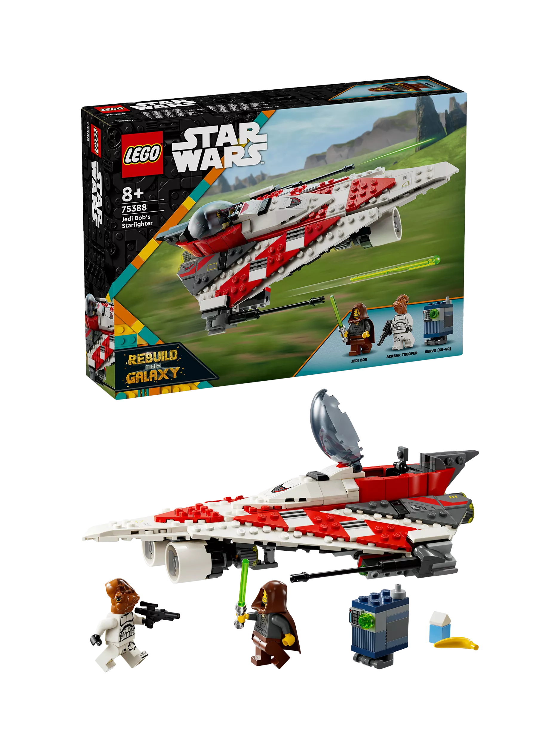 LEGO Jedi Bob's Starfighter building toy set, UK version