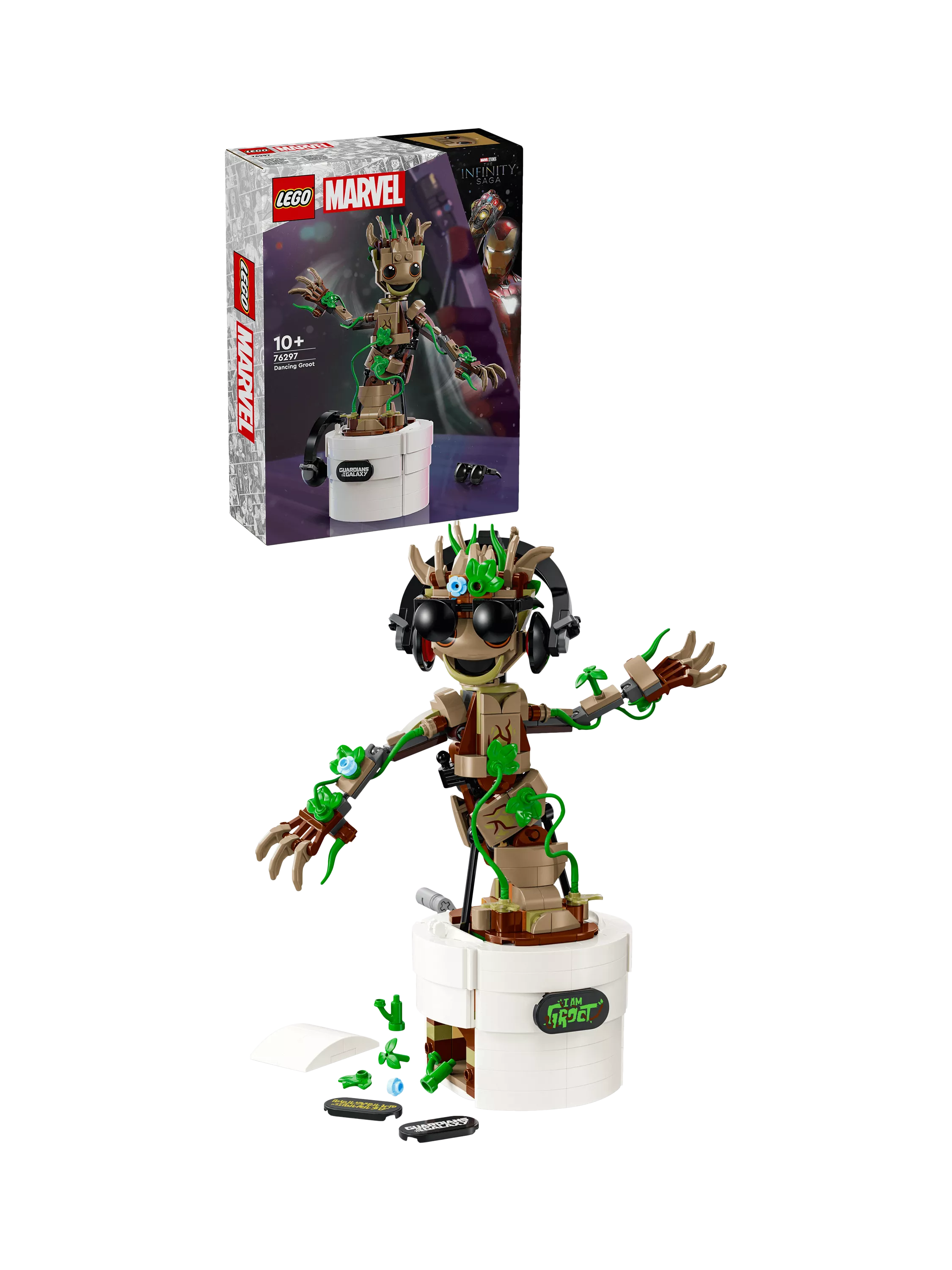 LEGO Marvel Dancing Groot building toy set, UK version