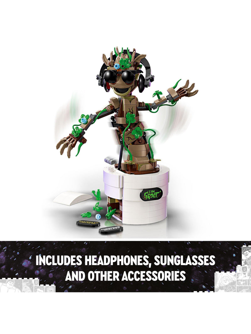 LEGO Marvel Dancing Groot building toy set, UK version