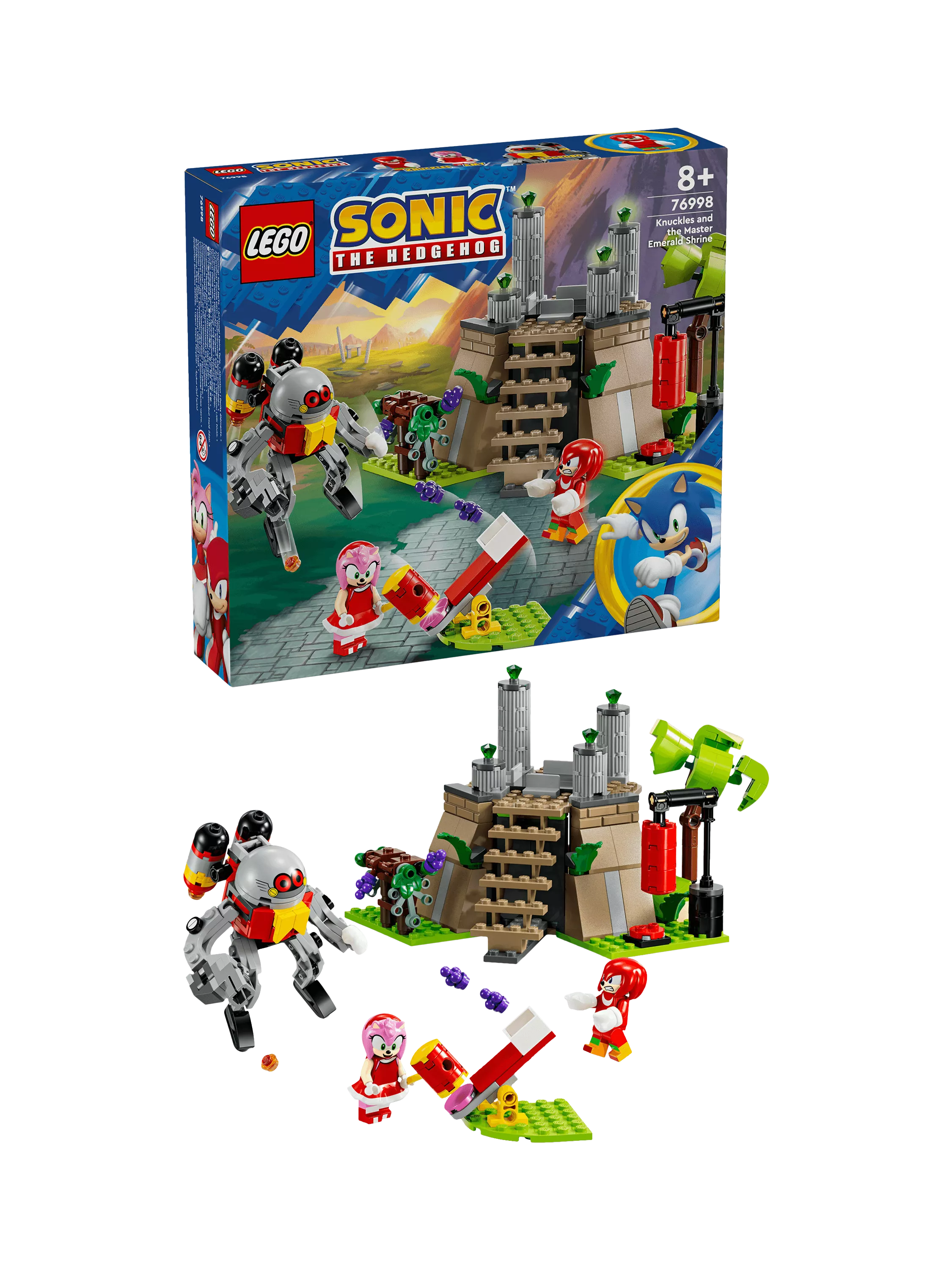 LEGO Knuckles shrine buildable set 325 pieces, imported from the UK