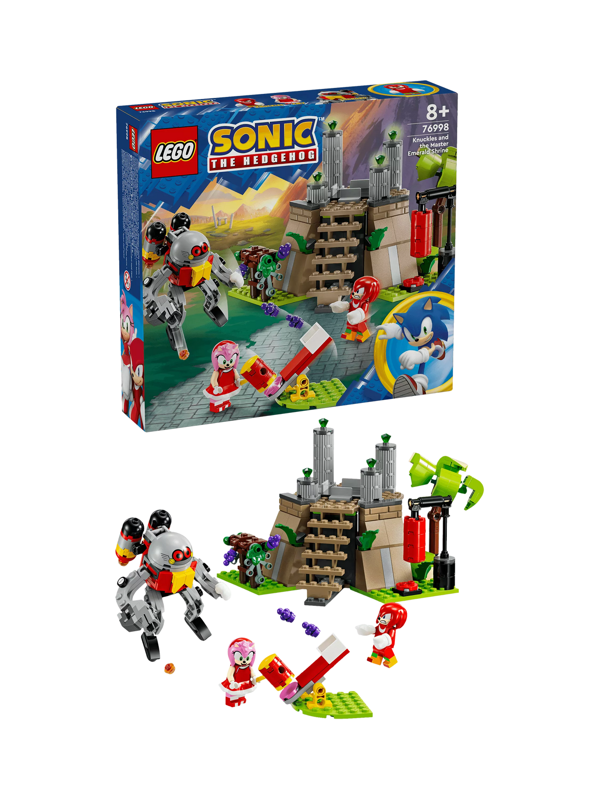 LEGO Knuckles shrine buildable set 325 pieces, imported from the UK