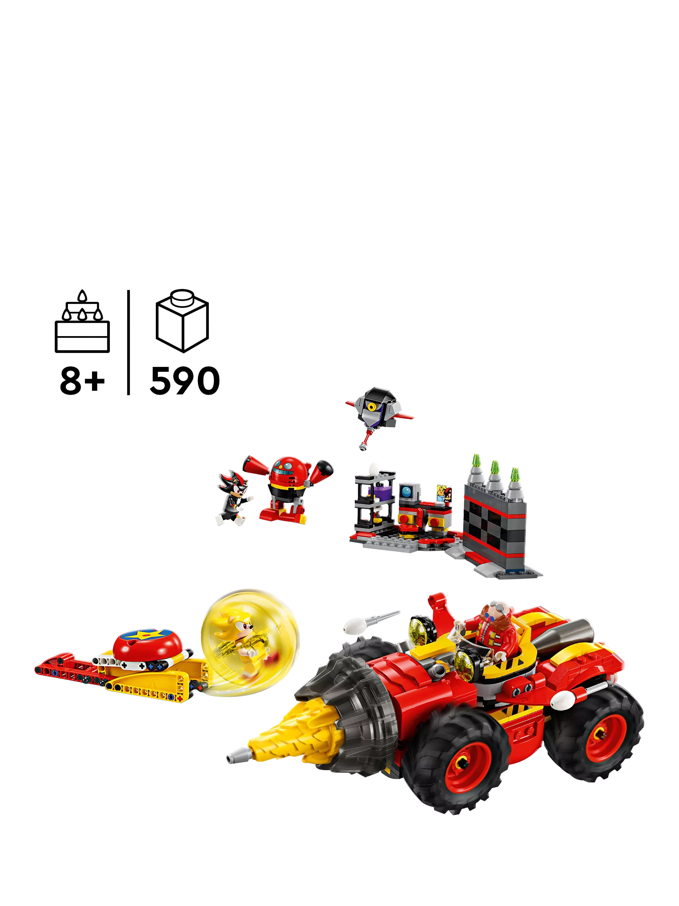 Lego Sonic the Hedgehog Super Sonic vs. Egg Drillster building set, UK version