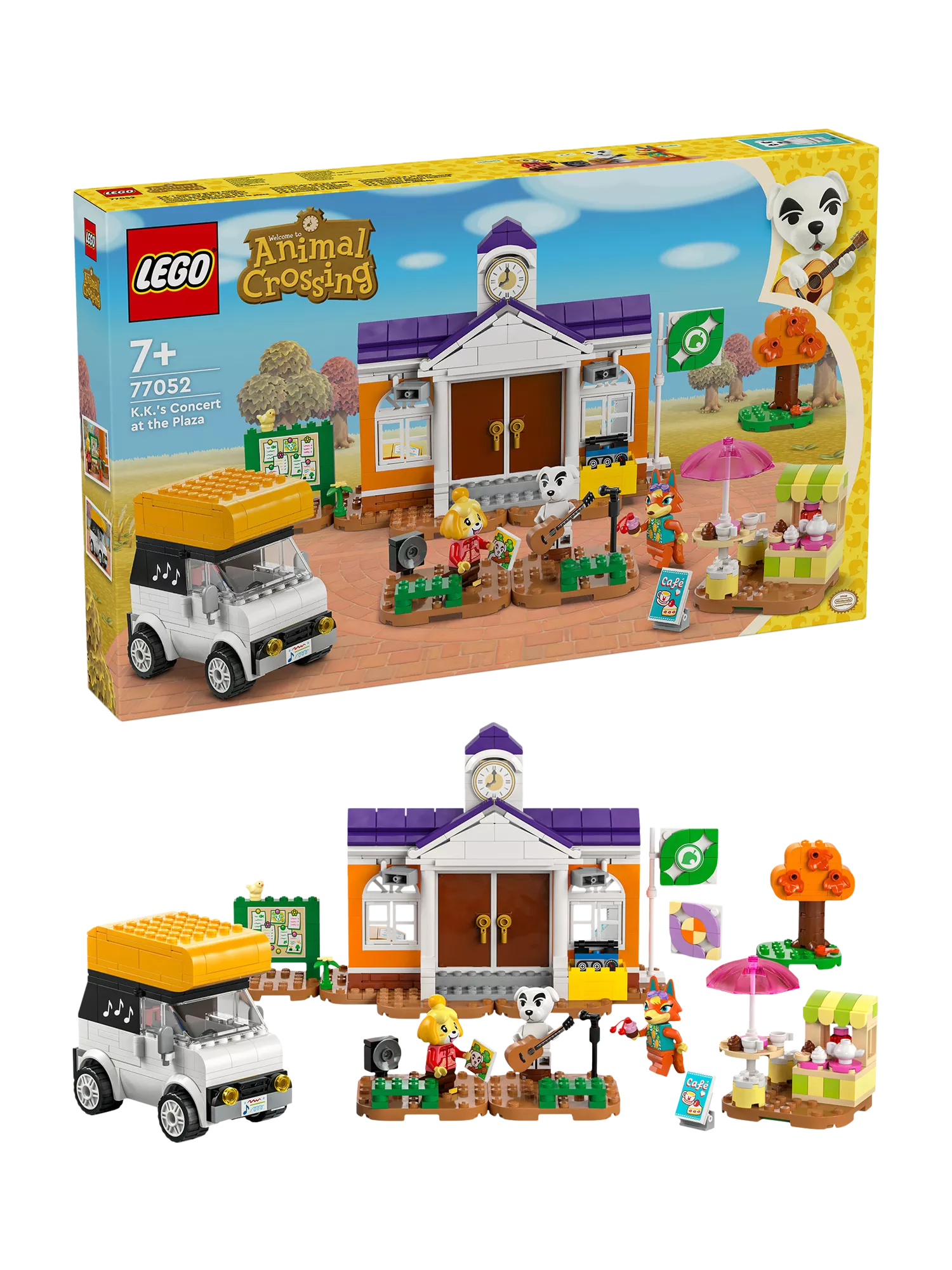 LEGO Animal Crossing K.K.'s Concert in the Plaza building set for ages 7+, UK version
