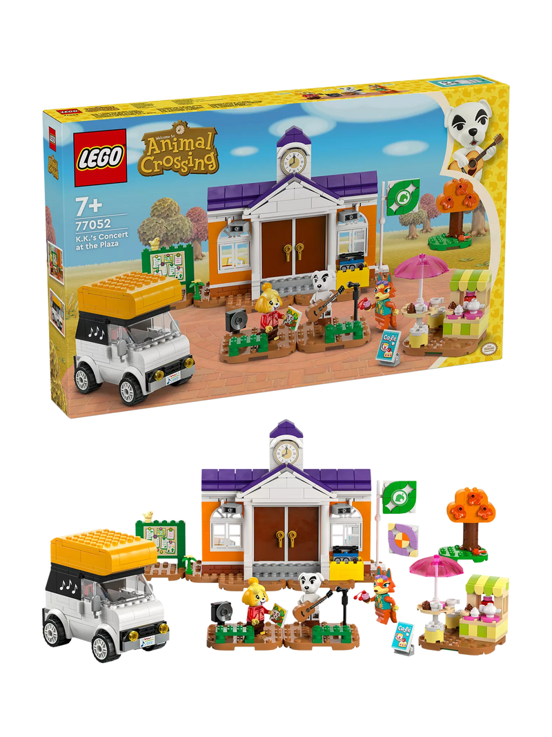 LEGO Animal Crossing K.K.'s Concert in the Plaza building set for ages 7+, UK version