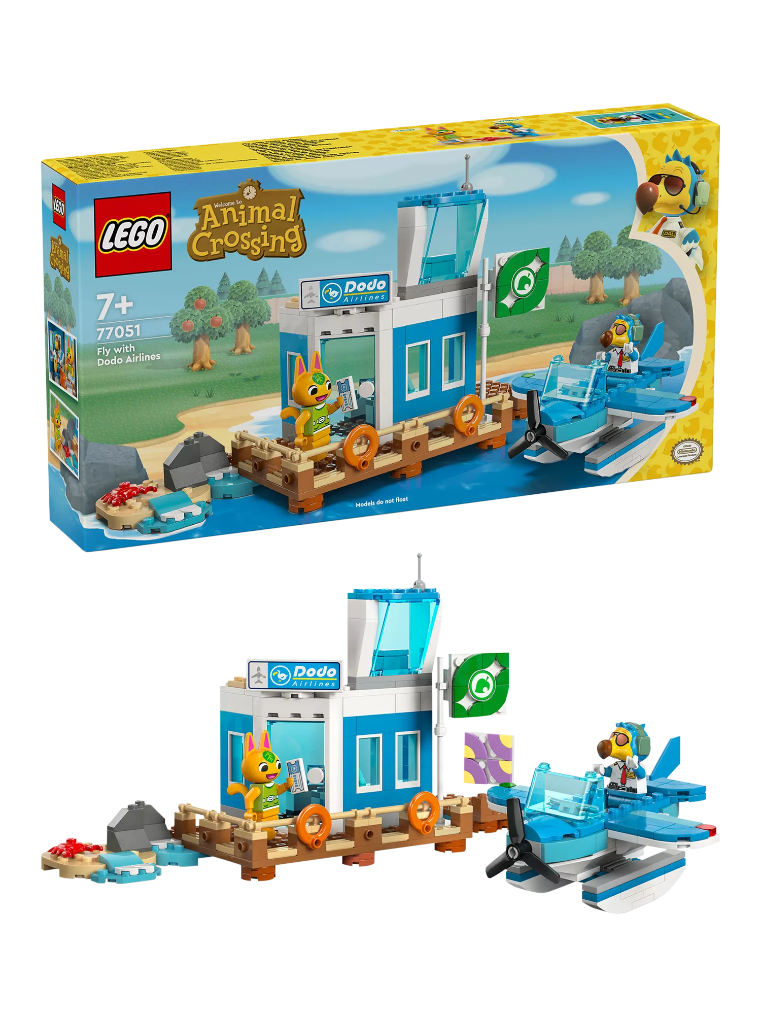 LEGO Animal Crossing Dodo Airlines Airport Playset 292 pieces, UK version