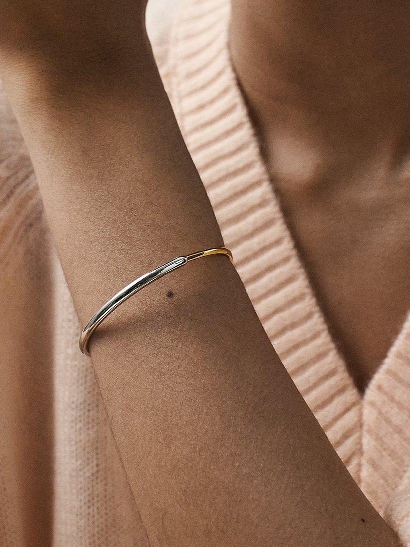 Astley Clarke two tone bangle bracelet 6cm - British product