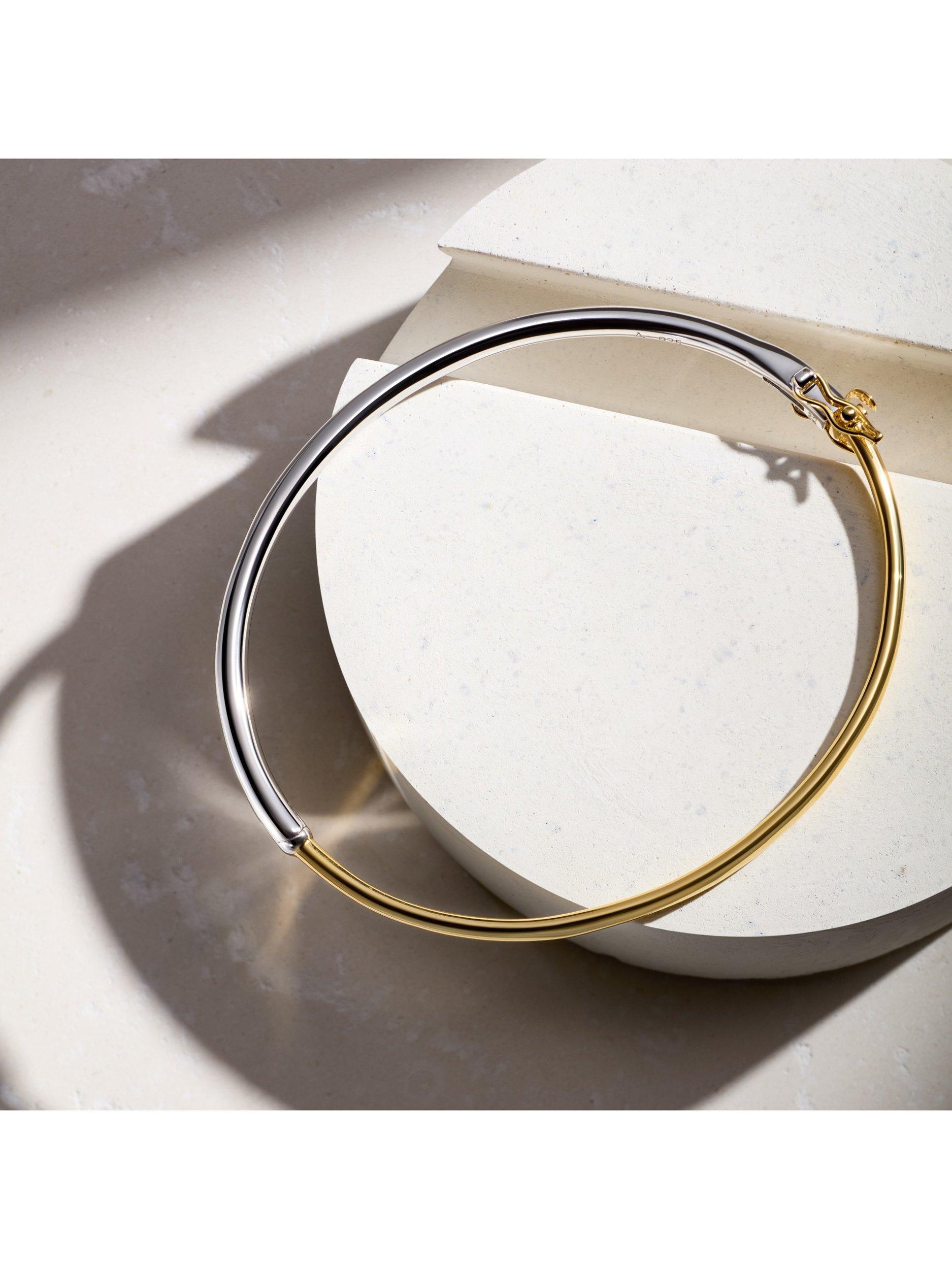 Astley Clarke two tone bangle bracelet 6cm - British product