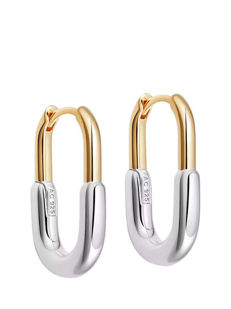 Astley Clarke U-shape hoop earrings gold silver - British product