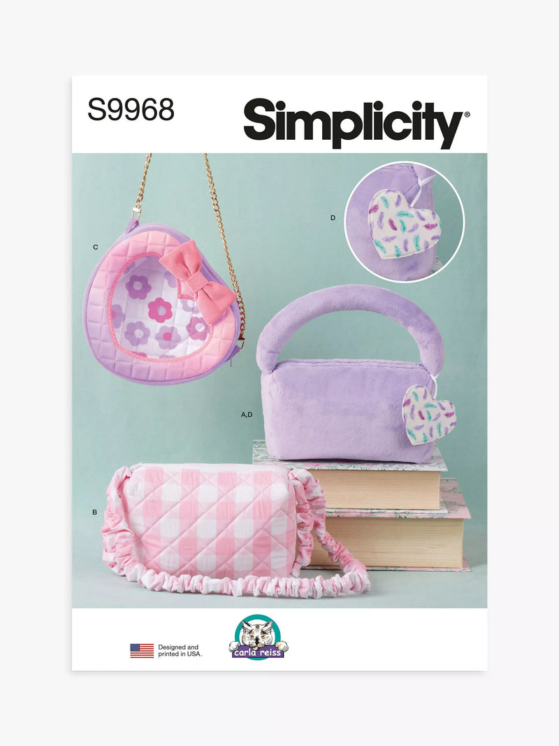 Simplicity sewing pattern Zipped Bags S9968 - British product