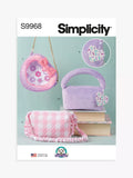 Simplicity sewing pattern Zipped Bags S9968 - British product