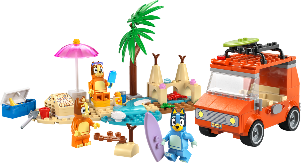 LEGO Bluey Beach Car Trip Set 133 Pieces - British product