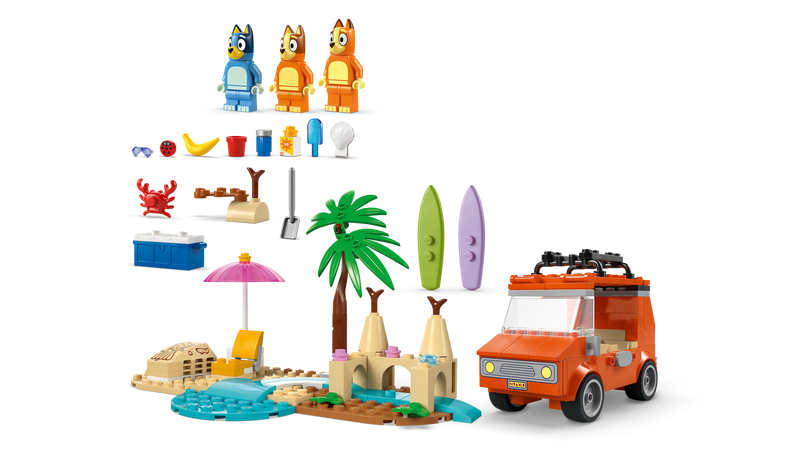 LEGO Bluey Beach Car Trip Set 133 Pieces - British product