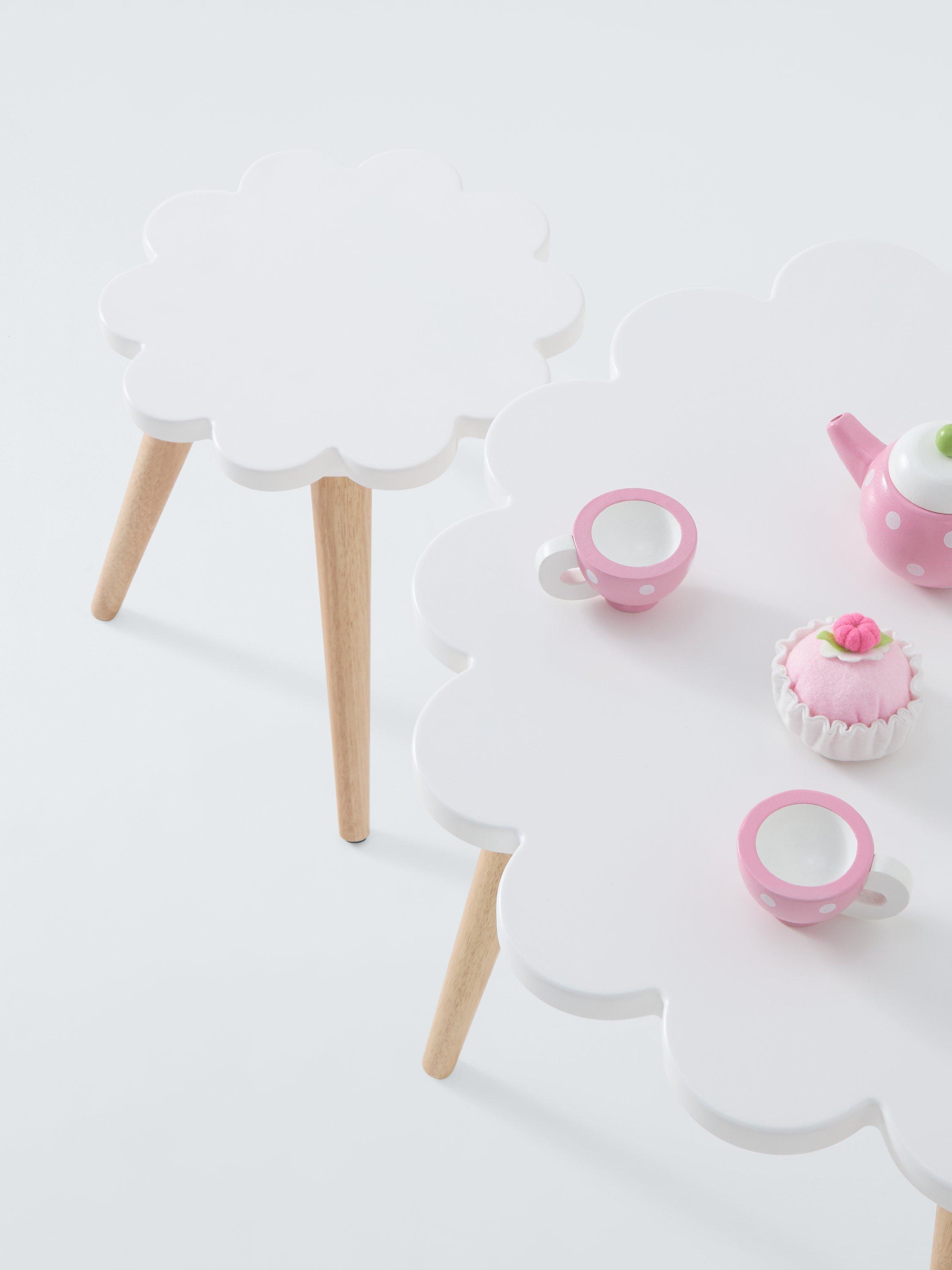 John Lewis daisy table and chairs set white natural (British brand)