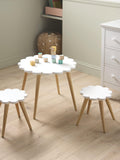 John Lewis daisy table and chairs set white natural (British brand)