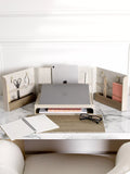 Stackers Desk in a Box in Oatmeal finish - British brand