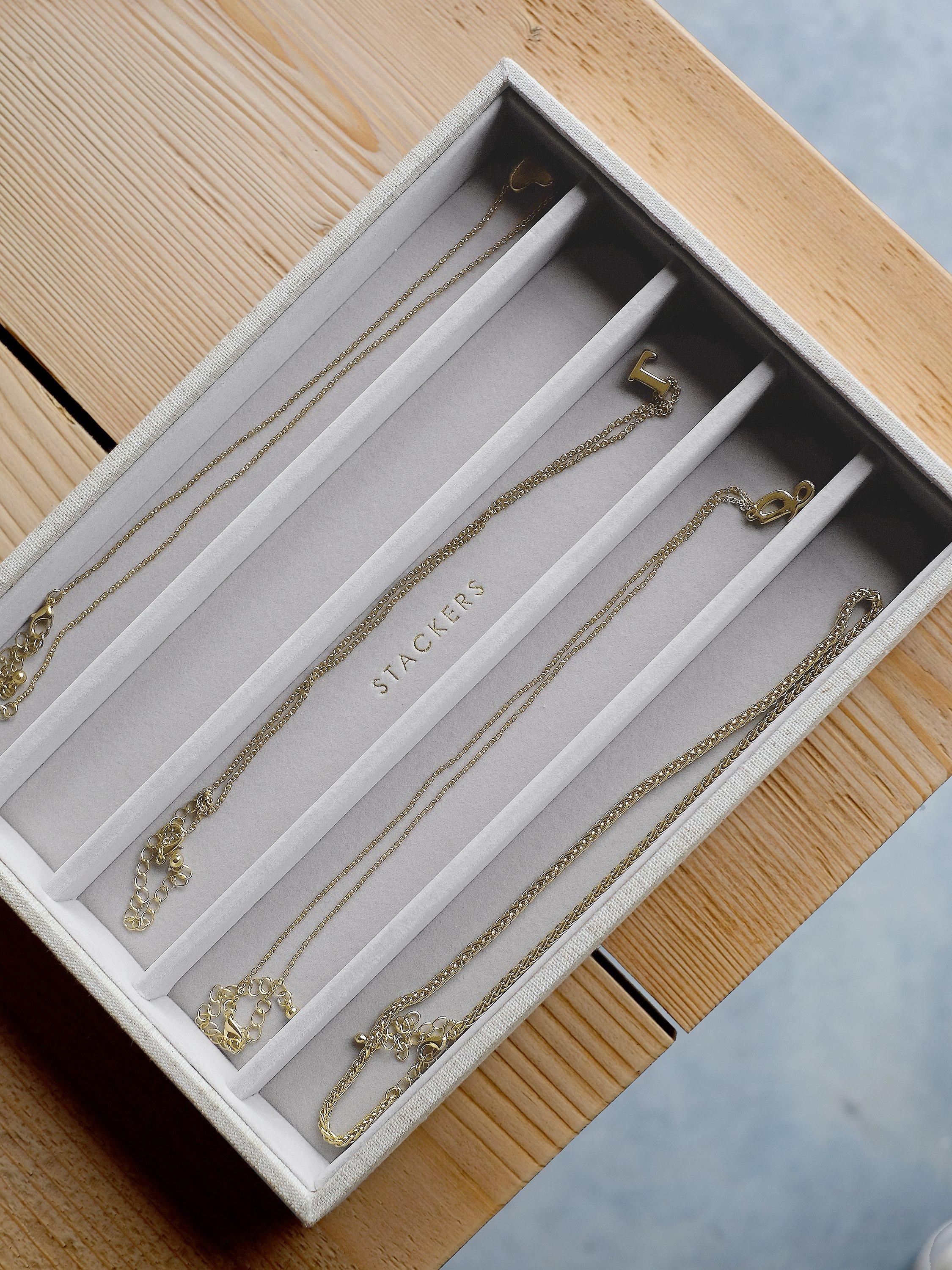 Stackers linen blend necklace storage layer, UK version