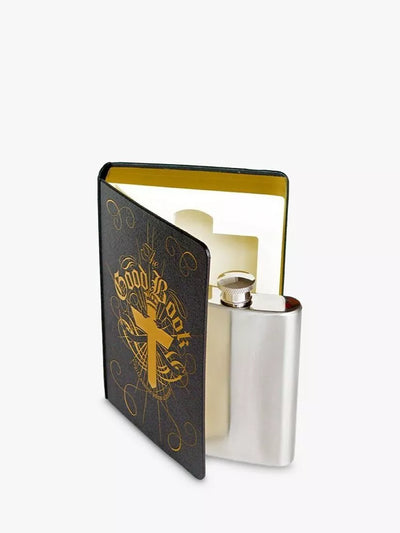 John Lewis SUCK Fancy Flask in a Book