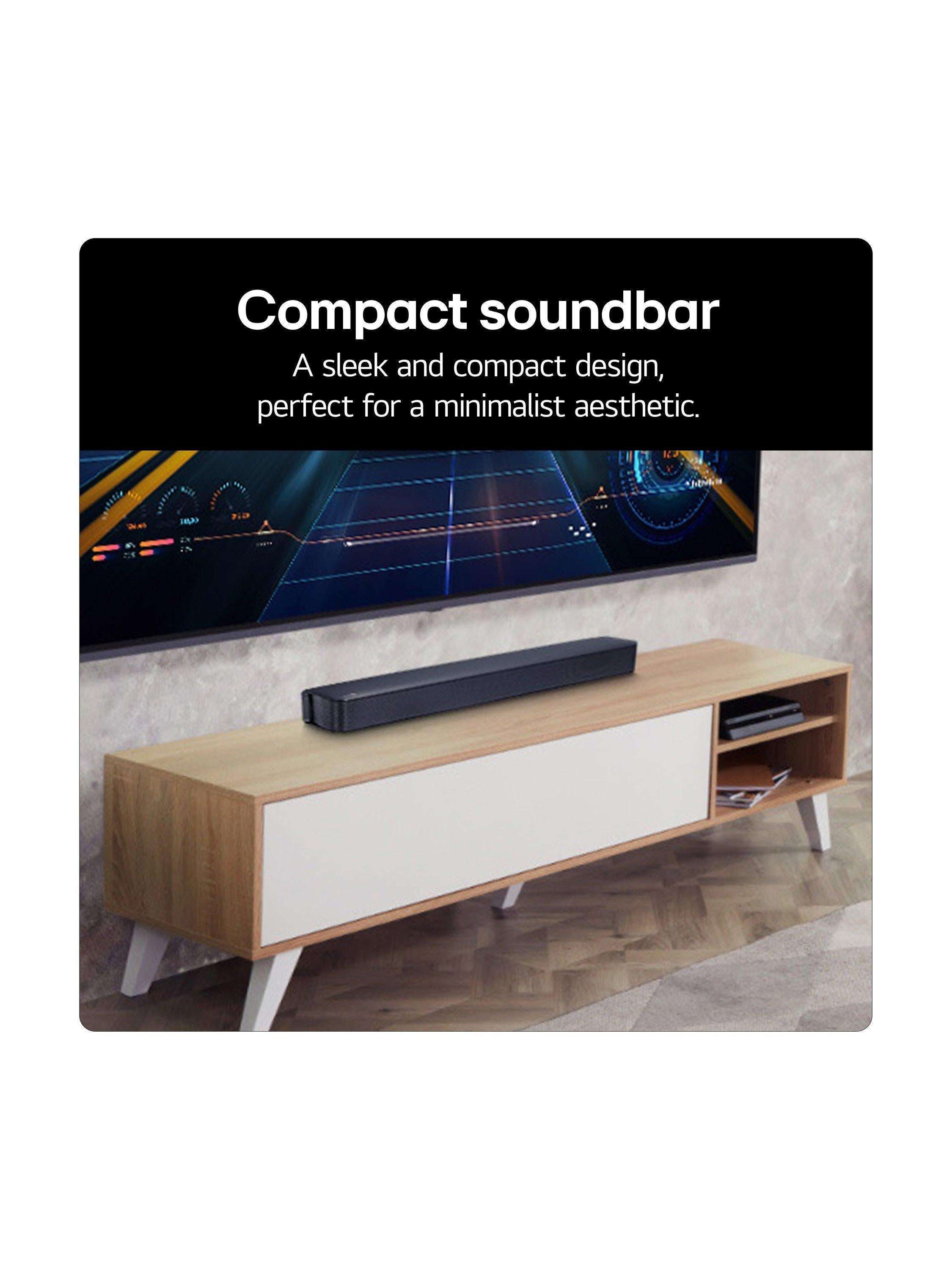 LG SQM1 compact Bluetooth soundbar black - British product