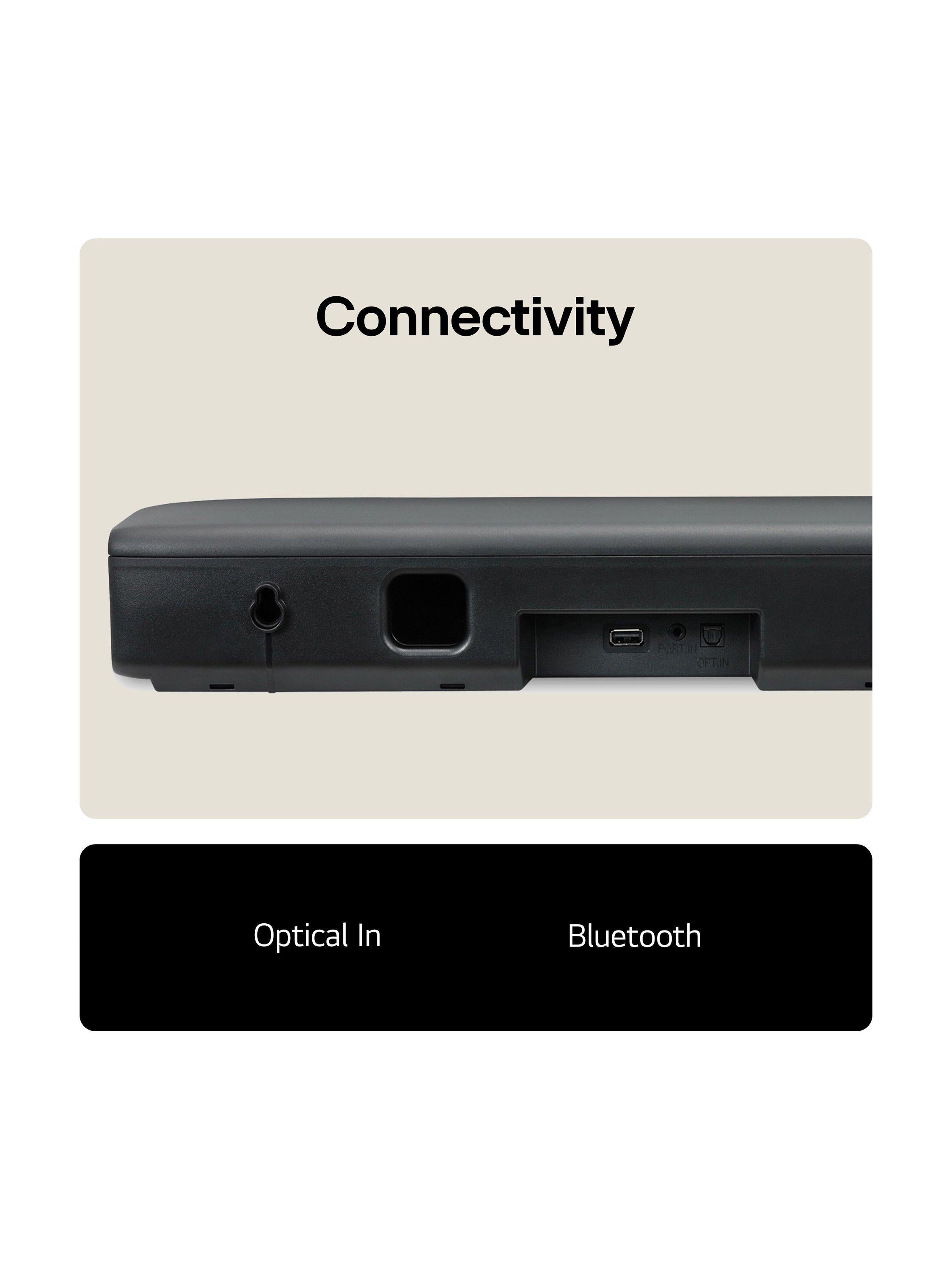 LG SQM1 compact Bluetooth soundbar black - British product
