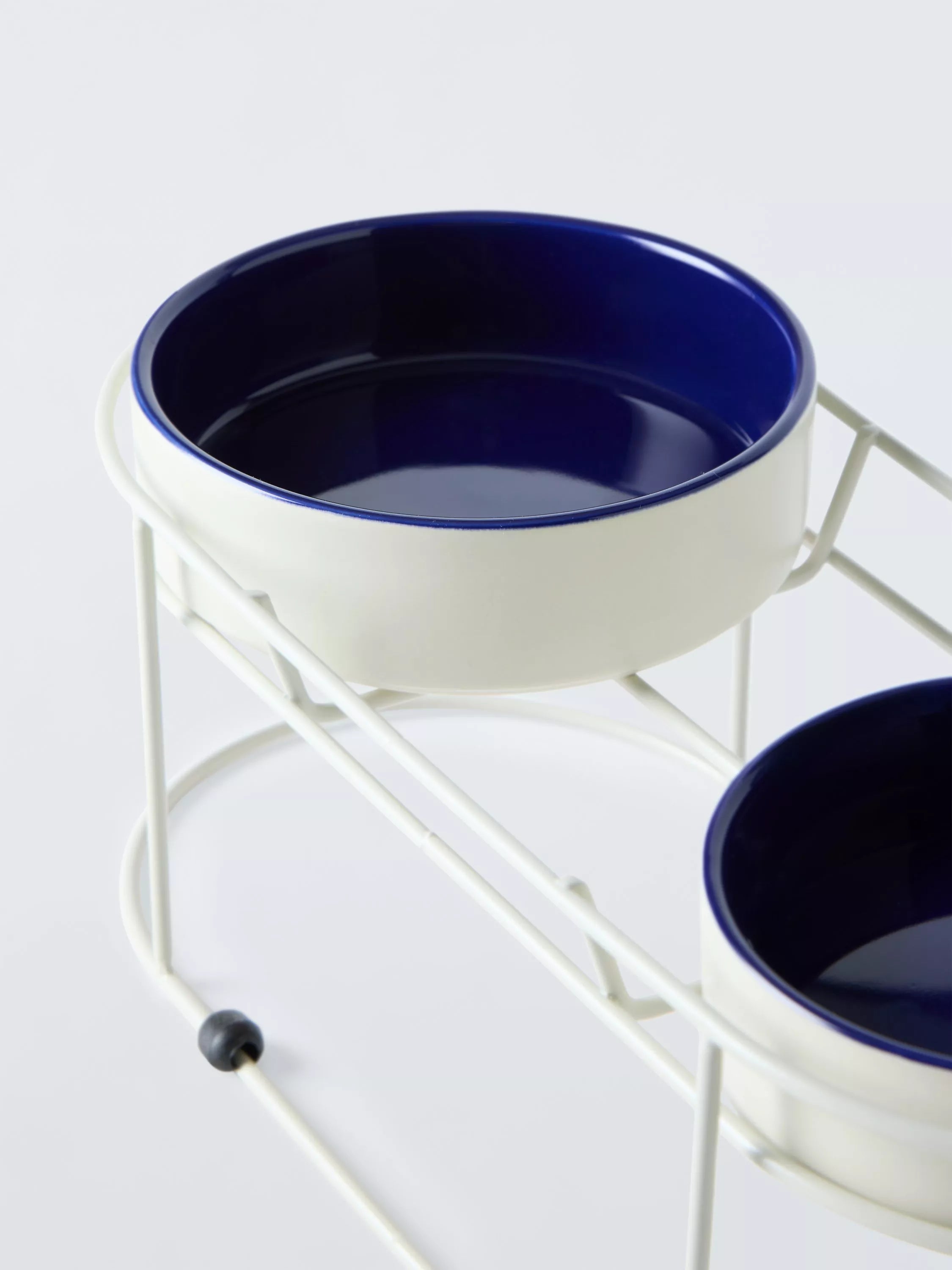 John Lewis elevated pet food stand wire construction - British product
