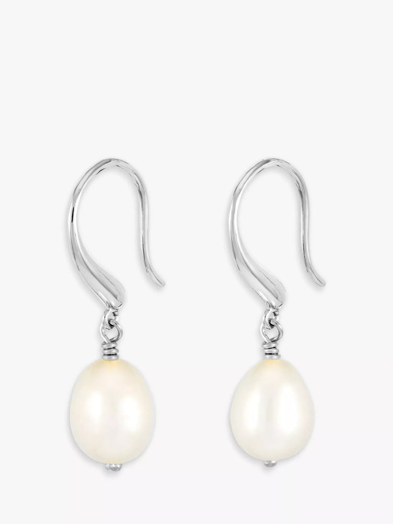 Dower & Hall baroque pearl earrings 3.5cm imported from the UK