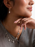 Dower & Hall freshwater pearl hammered disc necklace 46cm - British product