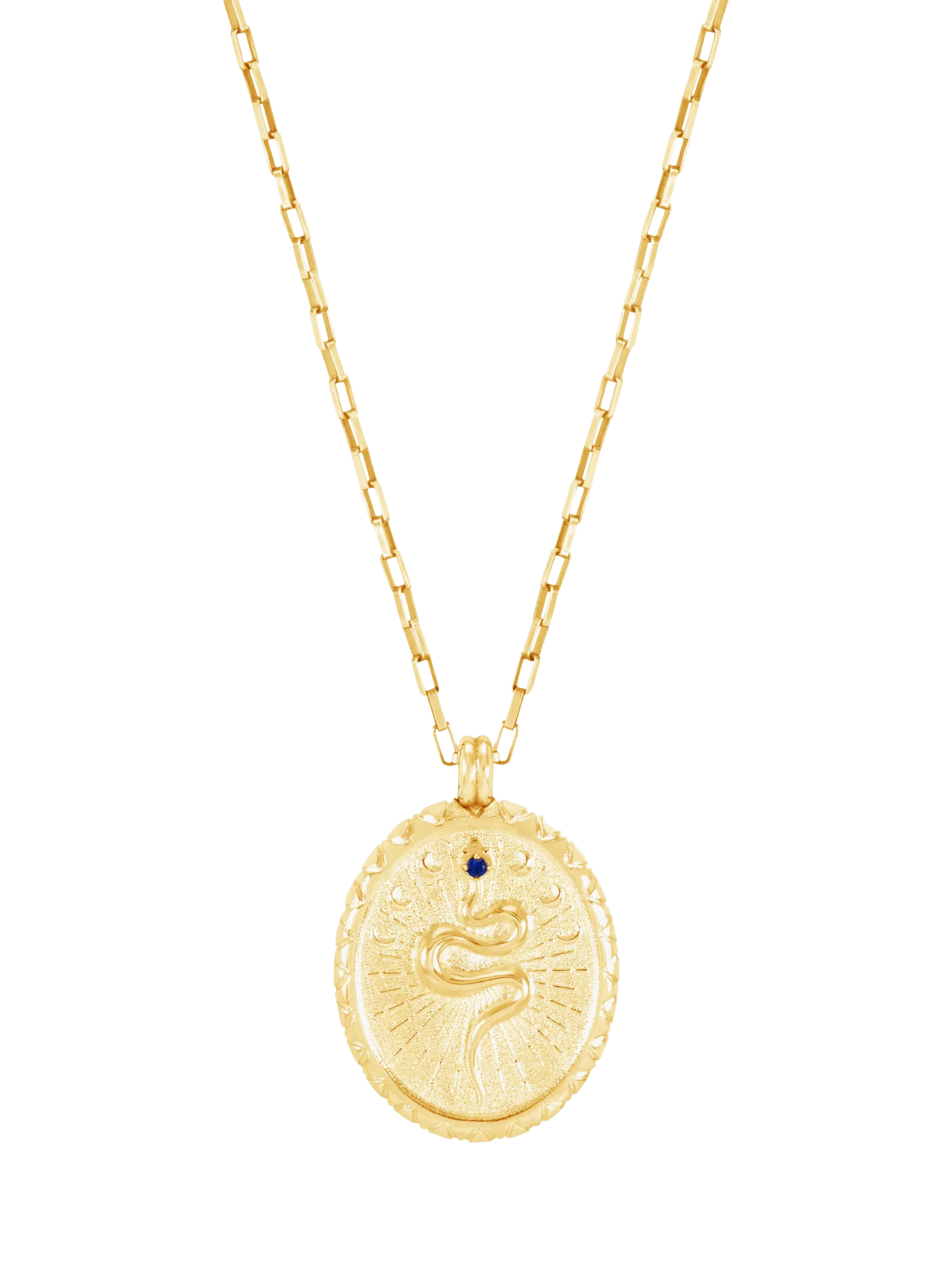 Dower & Hall Men's Snake Talisman Pendant Necklace