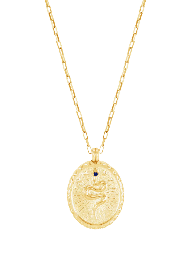 Dower & Hall Men's Snake Talisman Pendant Necklace