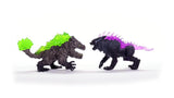 Schleich Eldrador Creatures Shadow Lynx vs Rock Crusher action figures (British brand)