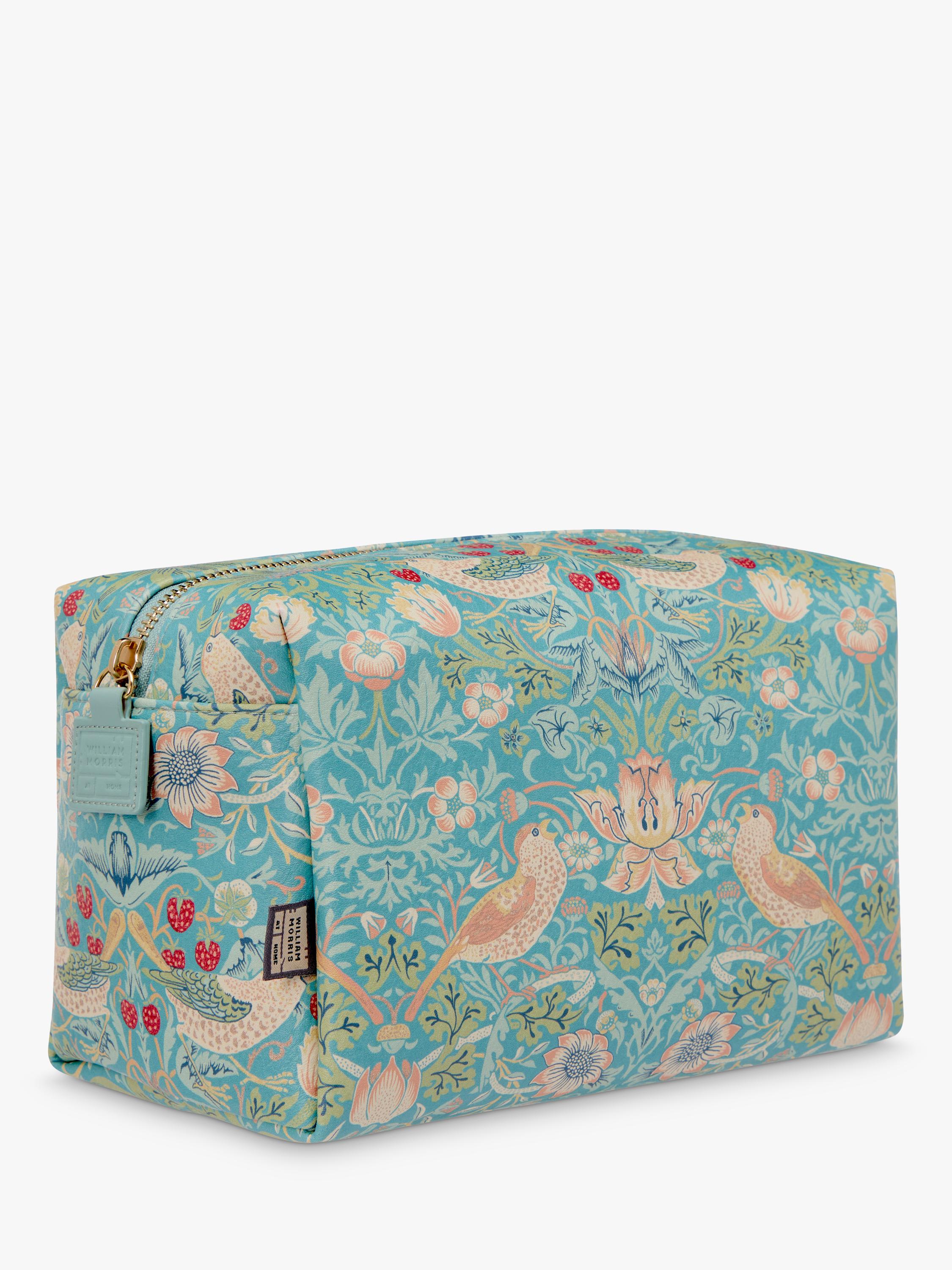 William Morris At Home Strawberry Thief blue wash bag, imported from the UK