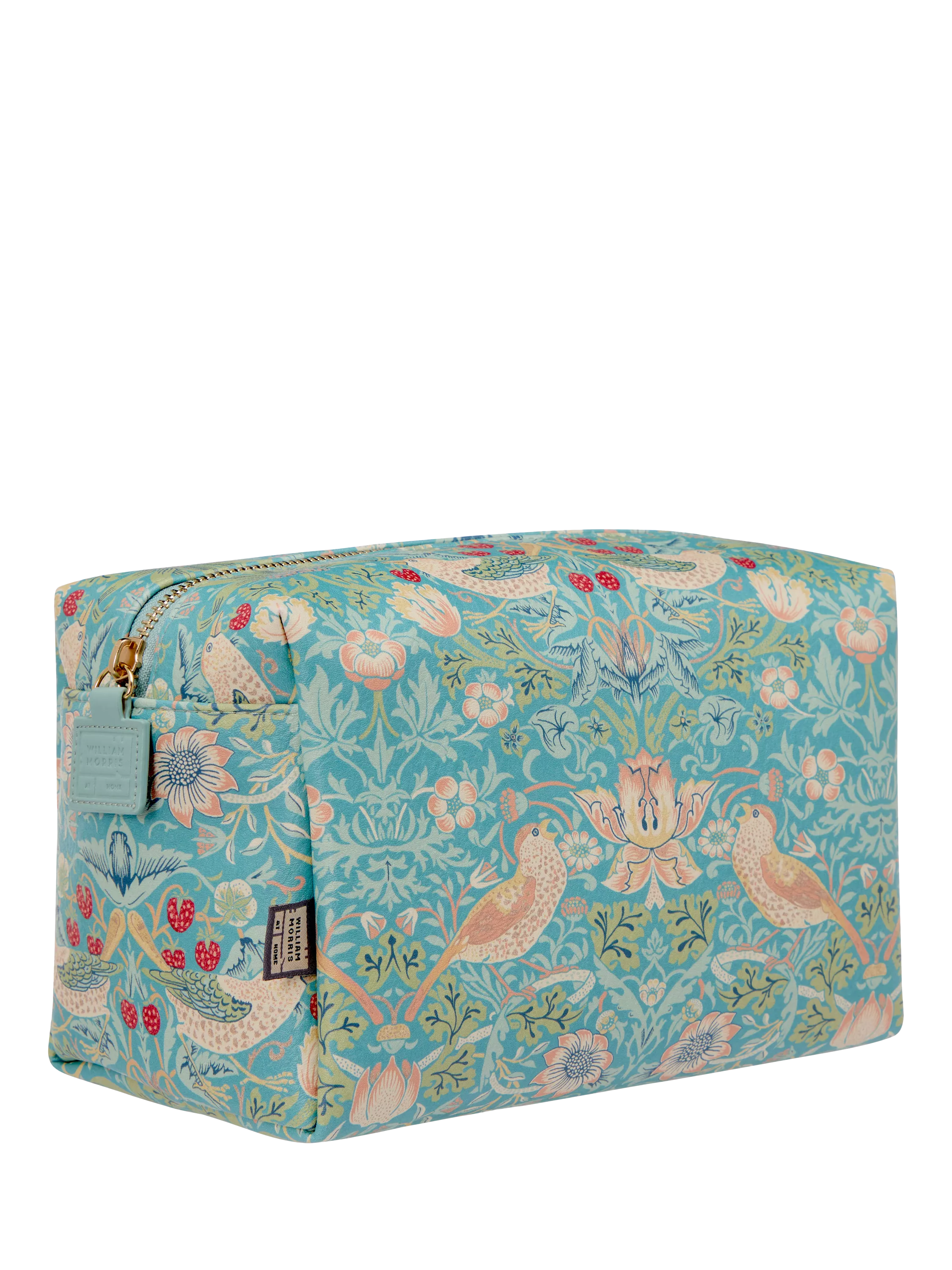 William Morris At Home Strawberry Thief blue wash bag, imported from the UK