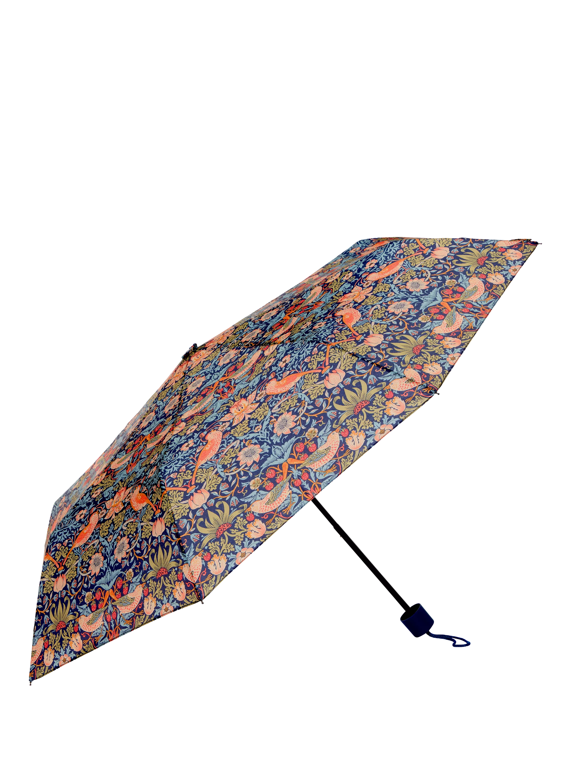 William Morris At Home Strawberry Thief blue umbrella (British brand)