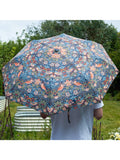 William Morris At Home Strawberry Thief blue umbrella (British brand)