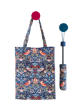 William Morris At Home Strawberry Thief blue umbrella (British brand)