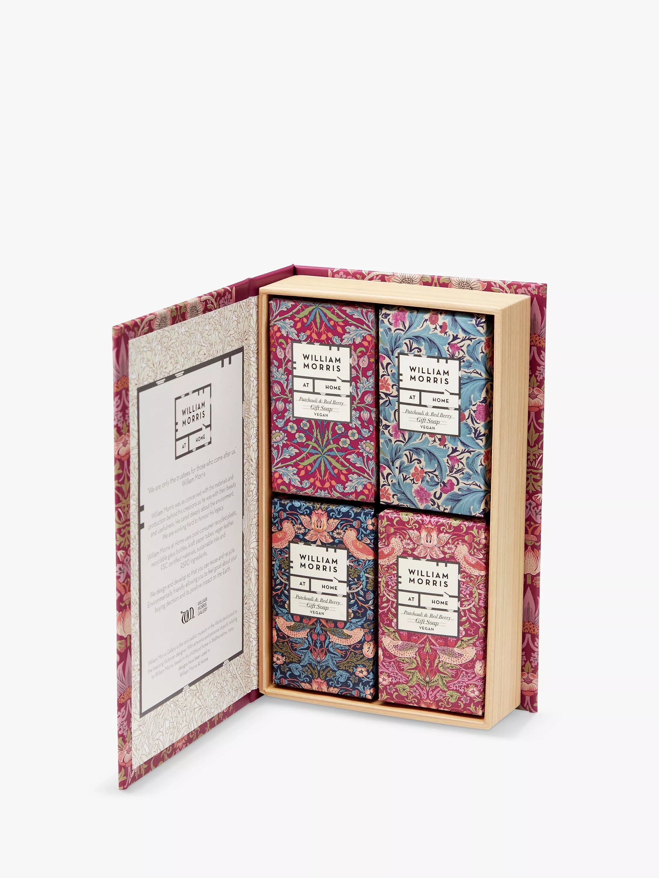 William Morris At Home guest soaps gift set Patchouli & Red Berry 200g (British brand)