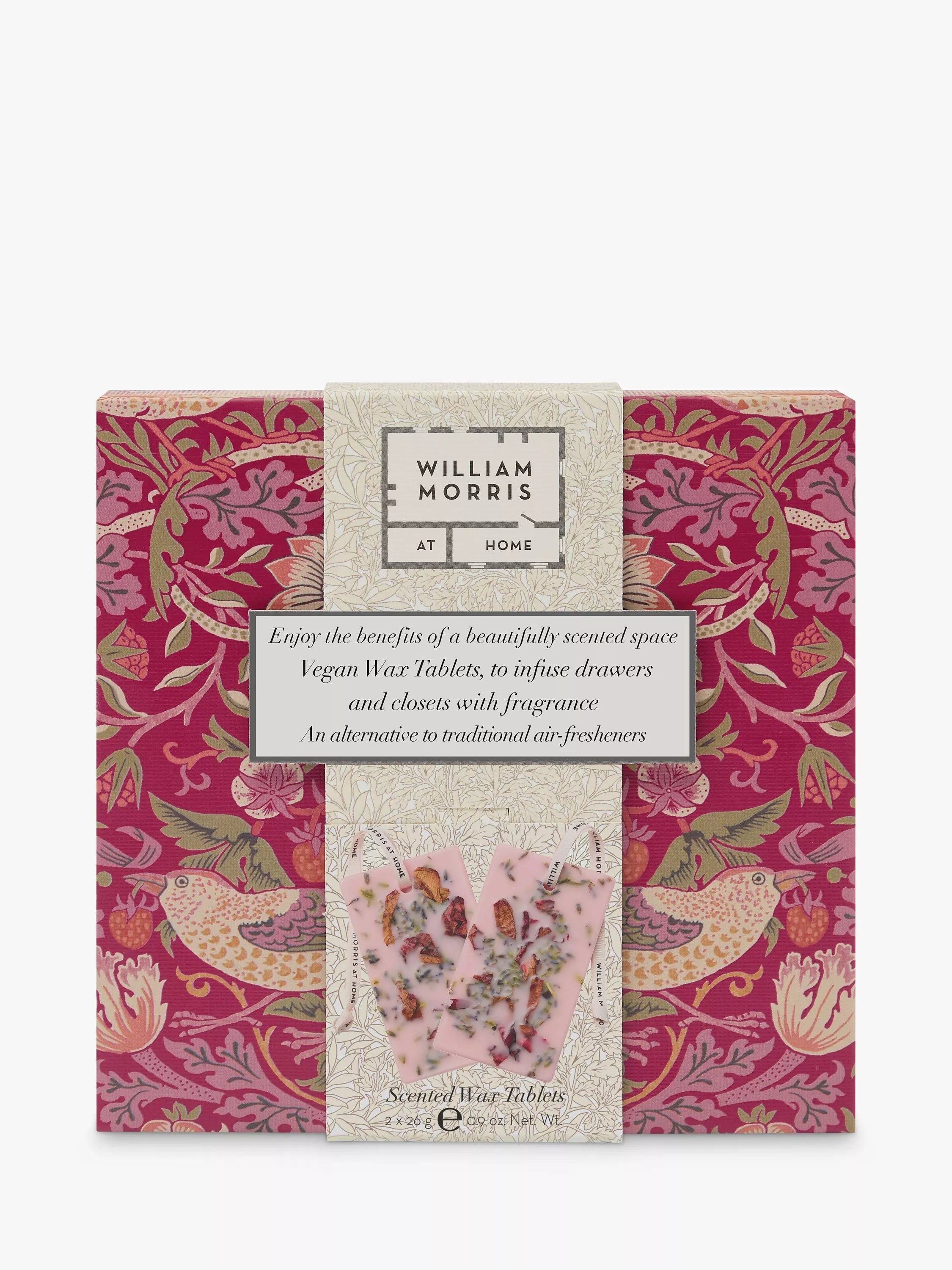 William Morris wax tablets patchouli red berry, imported from the UK