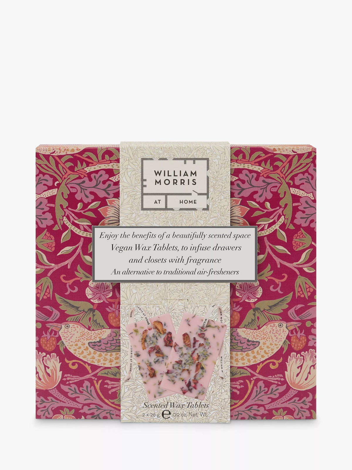 William Morris wax tablets patchouli red berry, imported from the UK