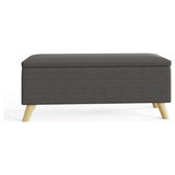 GFW Secreto fabric ottoman charcoal 43x98x37 cm, UK version