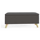 GFW Secreto fabric ottoman charcoal 43x98x37 cm, UK version