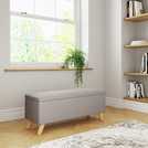 GFW Secreto Fabric Ottoman Light Grey 76 litre, UK version