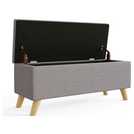 GFW Secreto Fabric Ottoman Light Grey 76 litre, UK version
