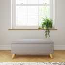 GFW Secreto Fabric Ottoman Light Grey 76 litre, UK version